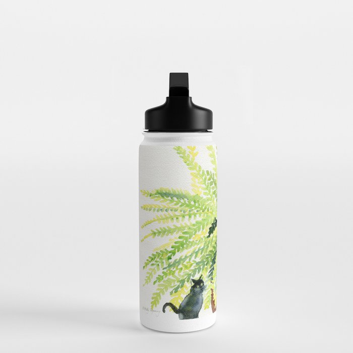 Cat and Fern Water Bottle Gallery Image 3