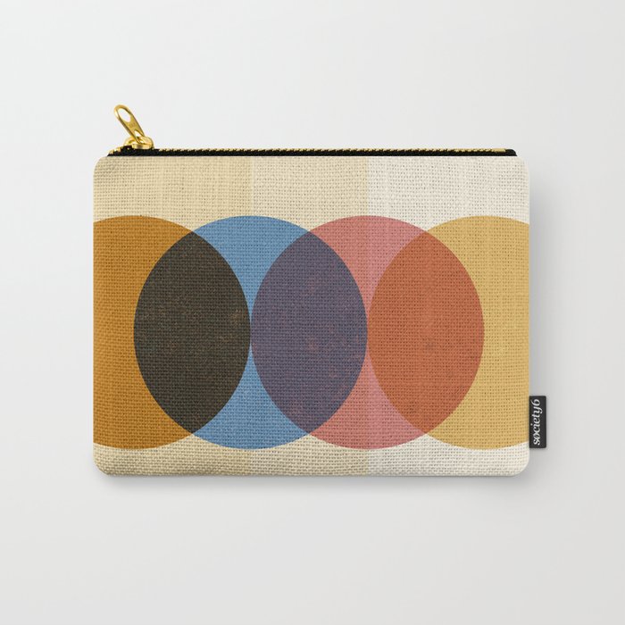 Abstraction_SUNRISE_SUNSET_CIRCLE_RISING_COLORFUL_POP_ART_0425A Carry All Pouch Gallery Image 1