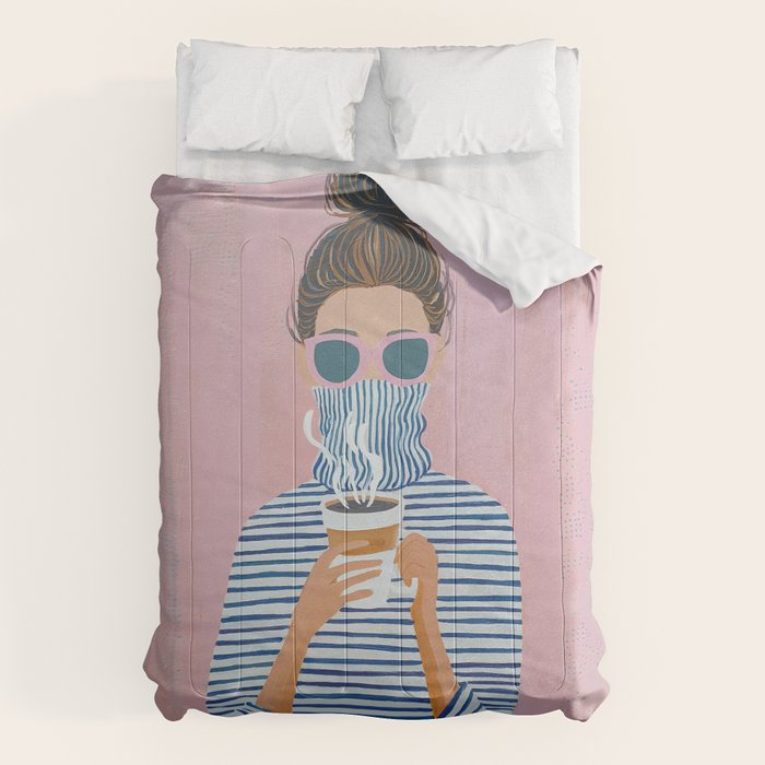 Cozy Morning Coffee Vibes Comforter Gallery Image 6