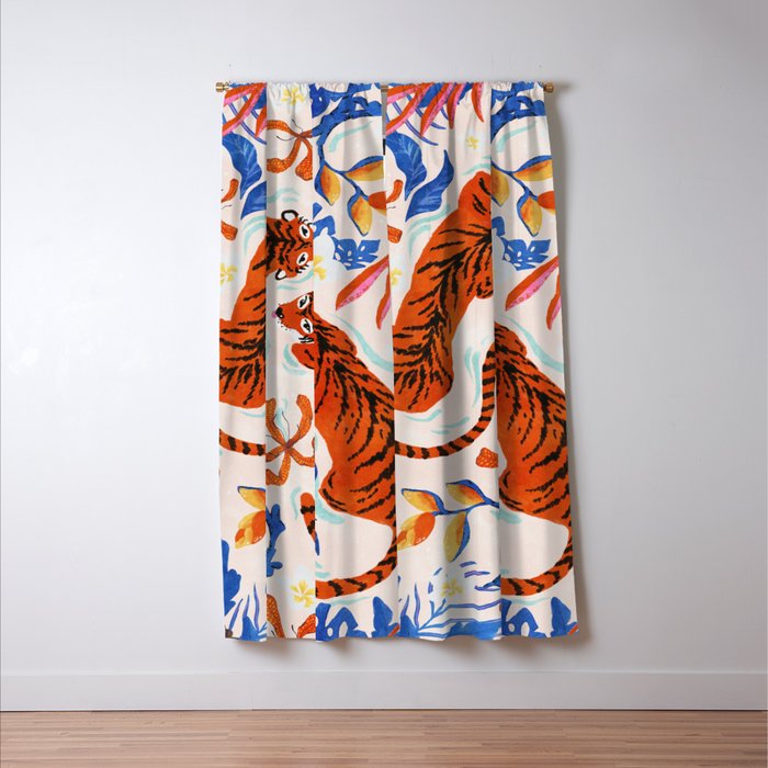 Tiger Swim Window Curtain Gallery Image 3