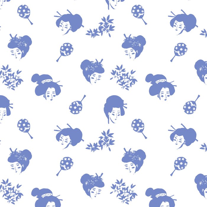 Light blue japanese pattern Coffee Mug Gallery Image 2