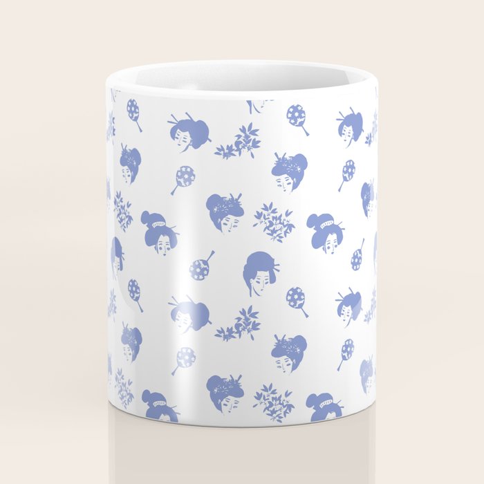 Light blue japanese pattern Coffee Mug Gallery Image 4