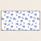 Light blue japanese pattern Desk Mat Gallery Image 3