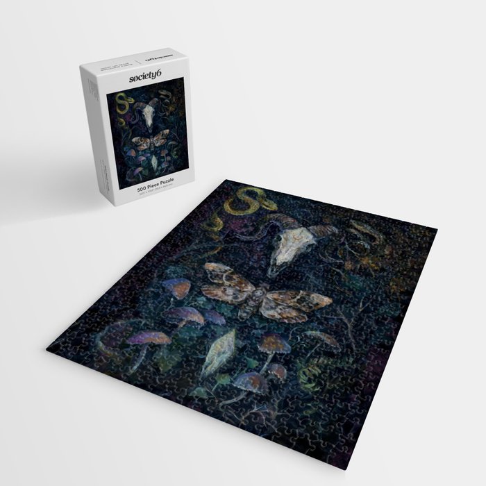 Death Moth Goat Skull Jigsaw Puzzle Gallery Image 2