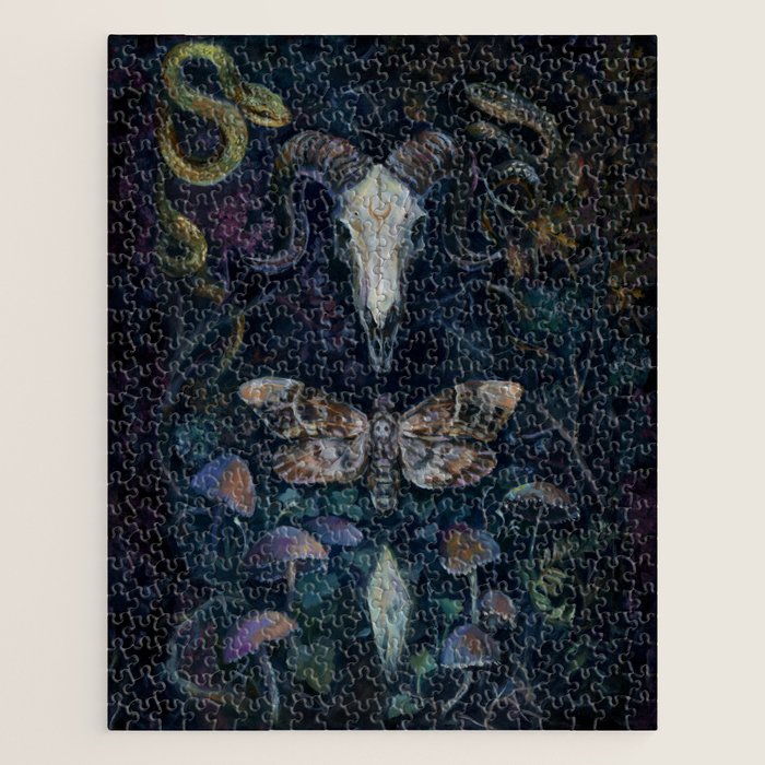 Death Moth Goat Skull Jigsaw Puzzle Gallery Image 1