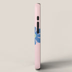 Happy Retro Flowers 60s 70s Smiley Face Colorful Spring Floral on Pink iPhone Case Gallery Image 2