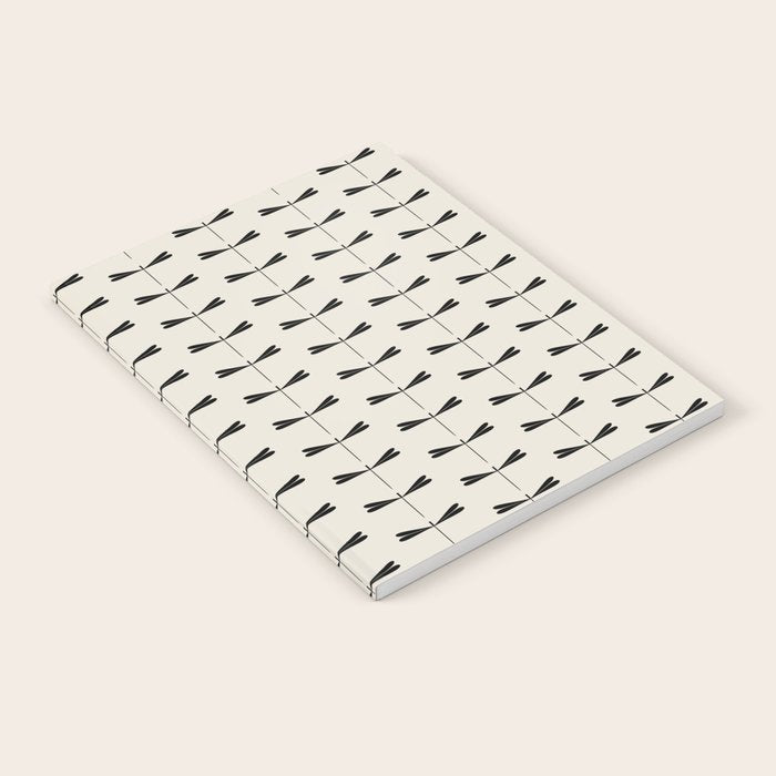 Dragonfly Pattern VIII Neutral Off White Notebook Gallery Image 1