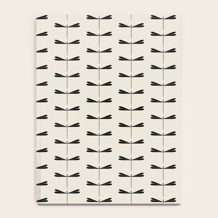 Dragonfly Pattern VIII Neutral Off White Notebook Gallery Image 4