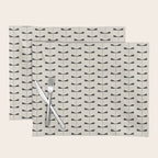 Dragonfly Pattern VIII Neutral Off White Placemat Gallery Image 1