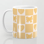 Gold Bow Checkered Print Coffee Mug Gallery Image 3
