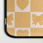 Gold Bow Checkered Print Laptop Sleeve Gallery Image 3
