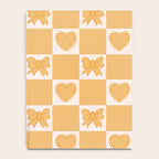 Gold Bow Checkered Print Notebook Gallery Image 4