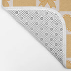 Gold Bow Checkered Print Bath Mat Gallery Image 2