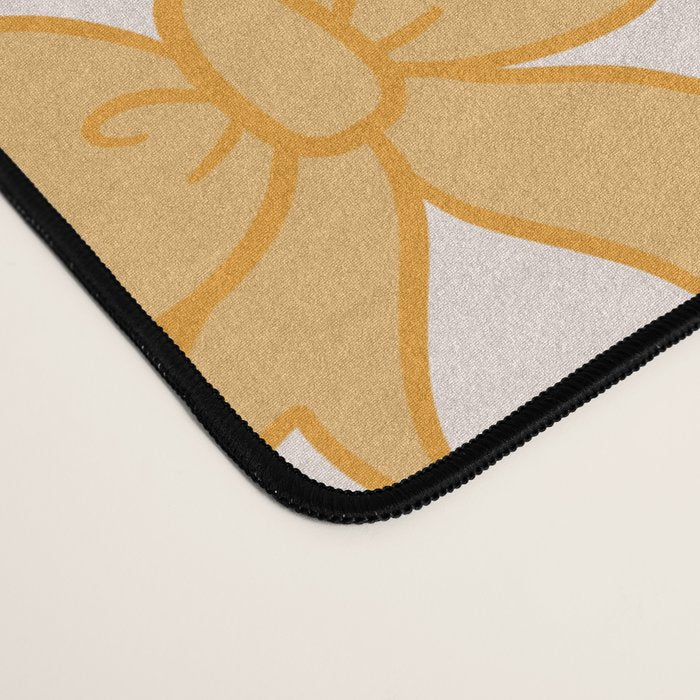 Gold Bow Checkered Print Desk Mat Gallery Image 4