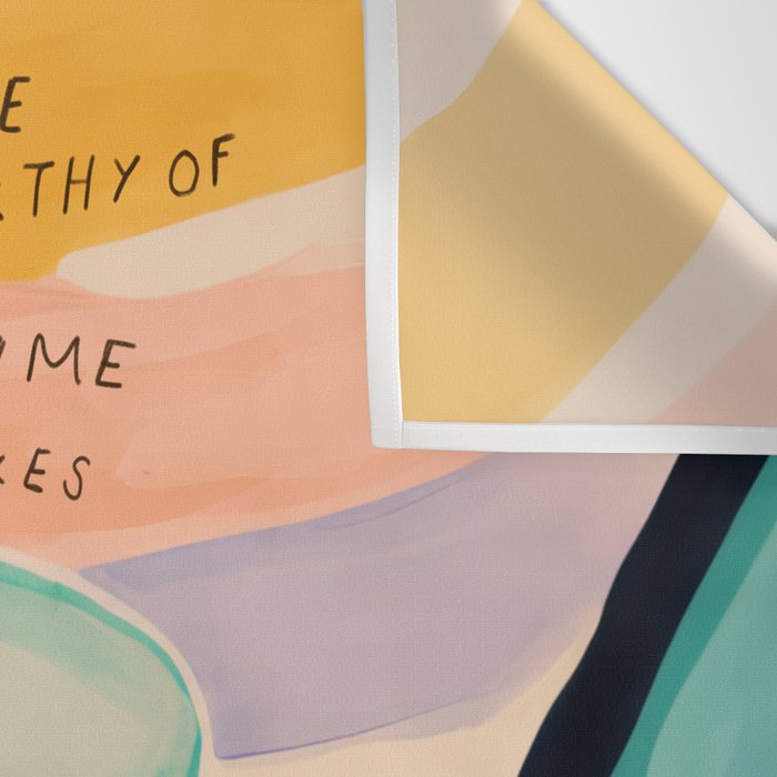 You are worthy of the time it takes to do the things that heal your heart - cup of tea art Wall Tapestry Gallery Image 3