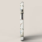 Japanese Ornate Heron Pattern Ivory Silver Blue II iPhone Case Gallery Image 2