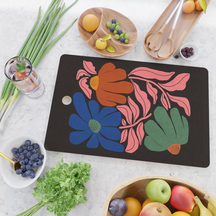 Whimsy Bloom - night Cutting Board Gallery Image 2