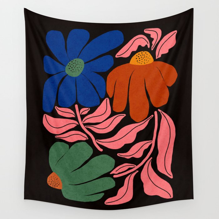 Whimsy Bloom - night Wall Tapestry Gallery Image 1