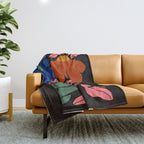 Whimsy Bloom - night Throw Blanket Gallery Image 1