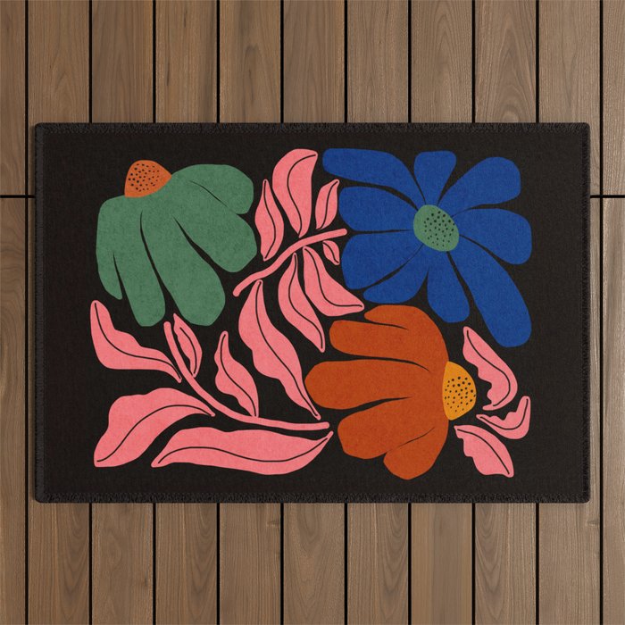 Whimsy Bloom - night Outdoor Rug Gallery Image 1