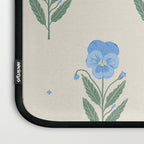 Blue Pansy Floral Repeat Laptop Sleeve Gallery Image 3