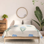 Blue Pansy Floral Repeat Comforter Gallery Image 3