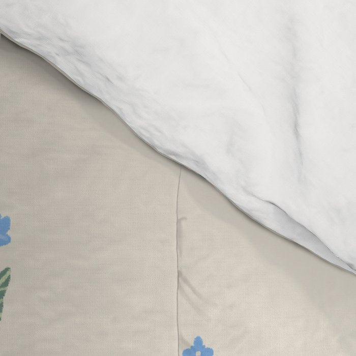 Blue Pansy Floral Repeat Comforter Gallery Image 4