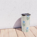 Blue Pansy Floral Repeat Travel Mug Gallery Image 4