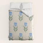 Blue Pansy Floral Repeat Comforter Gallery Image 6