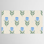 Blue Pansy Floral Repeat Tablecloth Gallery Image 2
