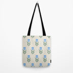 Blue Pansy Floral Repeat Tote Bag Gallery Image 2