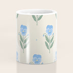 Blue Pansy Floral Repeat Coffee Mug Gallery Image 4