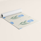Blue Pansy Floral Repeat Yoga Mat Gallery Image 2