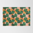 Vibrant Monstera Leaf Pattern Rug Gallery Image 2