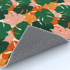 Vibrant Monstera Leaf Pattern Rug Gallery Image 4