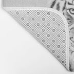 Tiger - Black & White Bath Mat Gallery Image 2