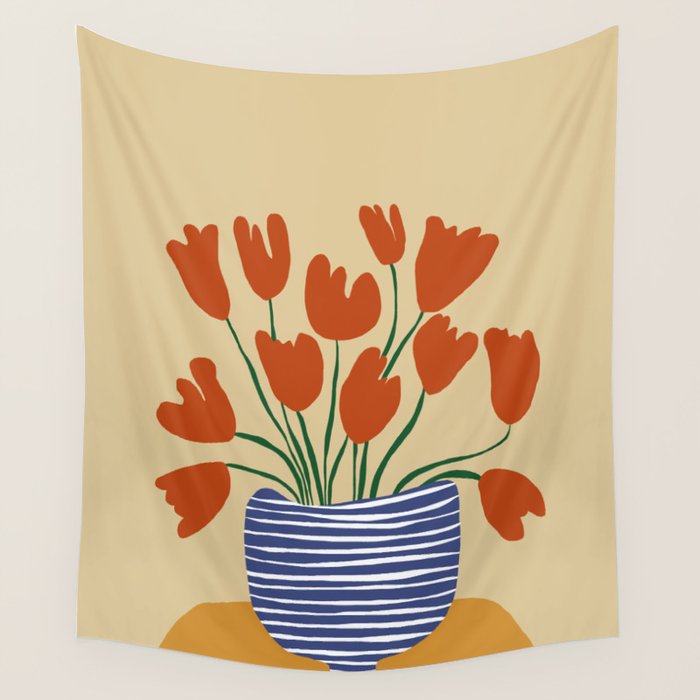 Tulip pot Wall Tapestry Gallery Image 4