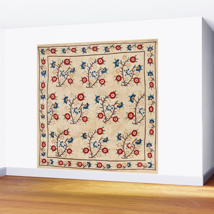 Bokce West Anatolian Ottoman Silk Embroidery Print Wall Mural Gallery Image 2