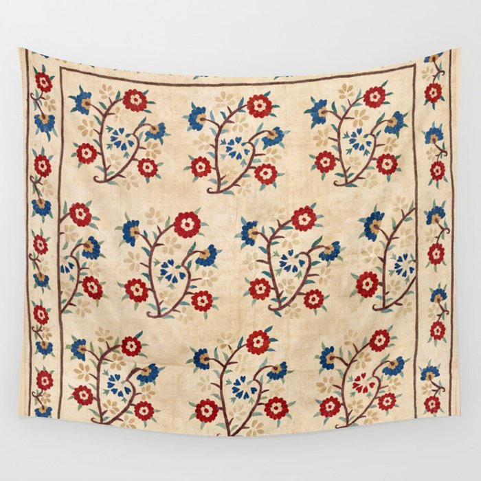 Bokce West Anatolian Ottoman Silk Embroidery Print Wall Tapestry Gallery Image 4