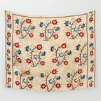 Bokce West Anatolian Ottoman Silk Embroidery Print Wall Tapestry Gallery Image 4