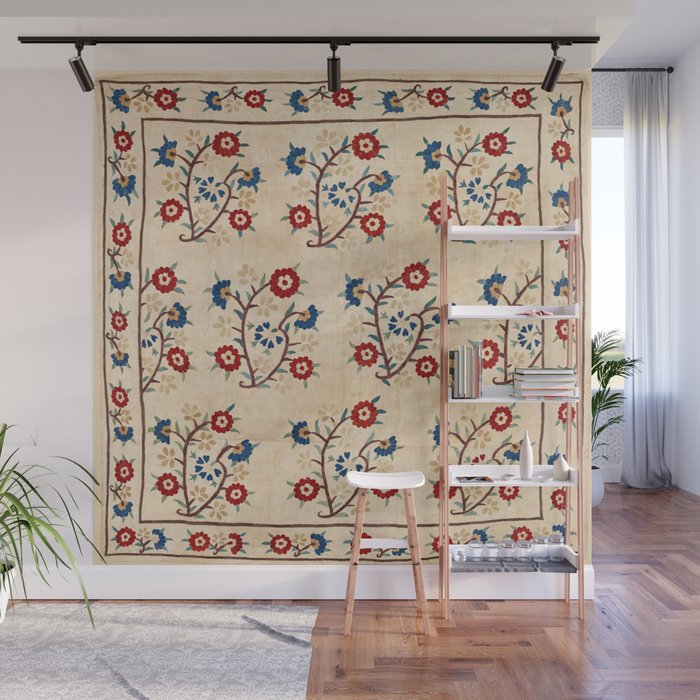 Bokce West Anatolian Ottoman Silk Embroidery Print Wall Mural Gallery Image 1