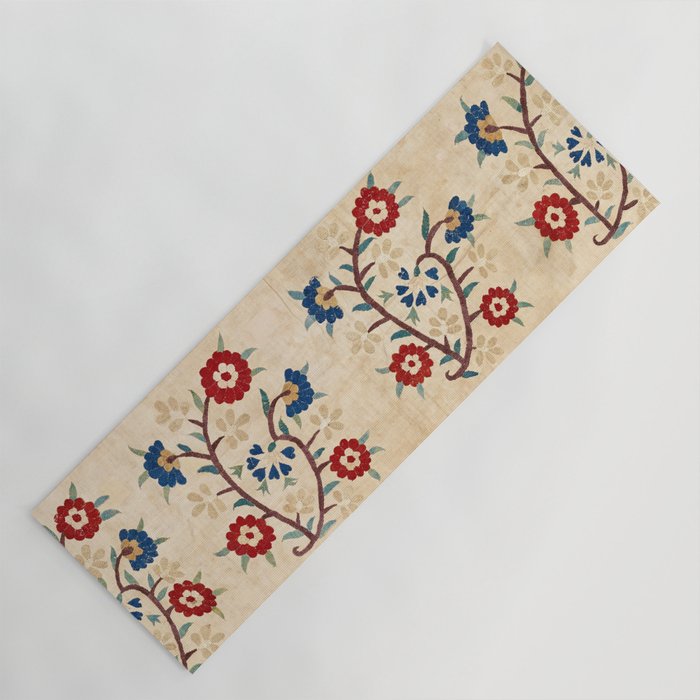 Bokce West Anatolian Ottoman Silk Embroidery Print Yoga Mat Gallery Image 1