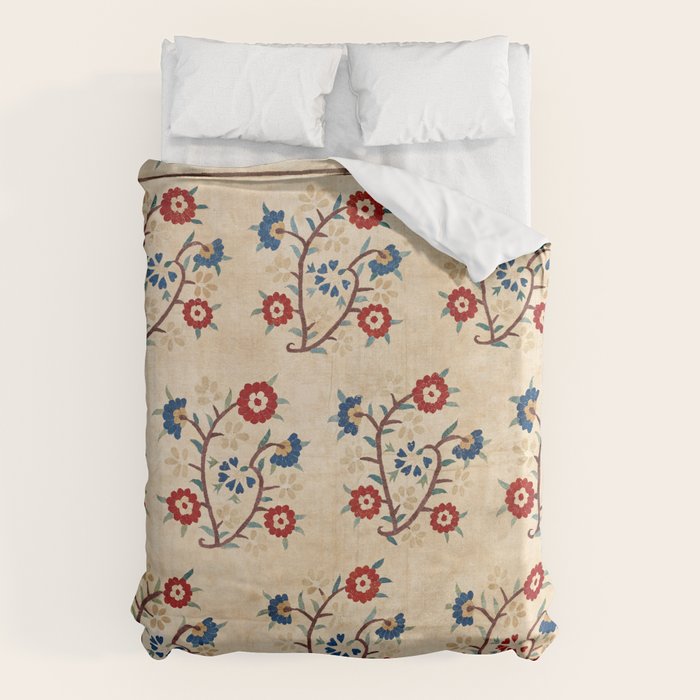 Bokce West Anatolian Ottoman Silk Embroidery Print Duvet Cover Gallery Image 6