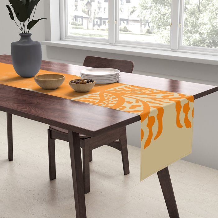 Floral fern Pottery  Table Runner Gallery Image 2