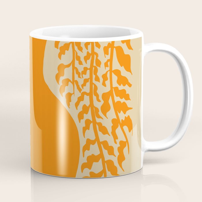 Floral fern Pottery  Coffee Mug Gallery Image 1