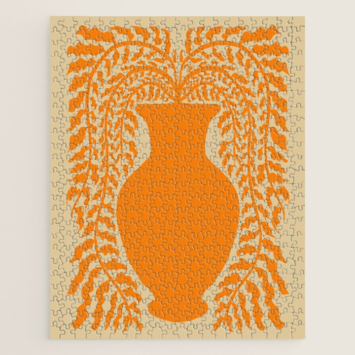 Floral fern Pottery  Jigsaw Puzzle Gallery Image 1