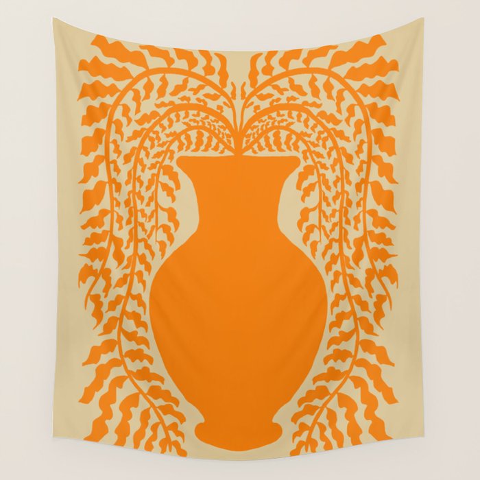 Floral fern Pottery  Wall Tapestry Gallery Image 4