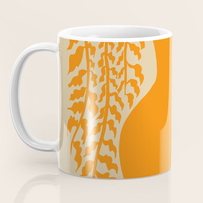 Floral fern Pottery  Coffee Mug Gallery Image 3