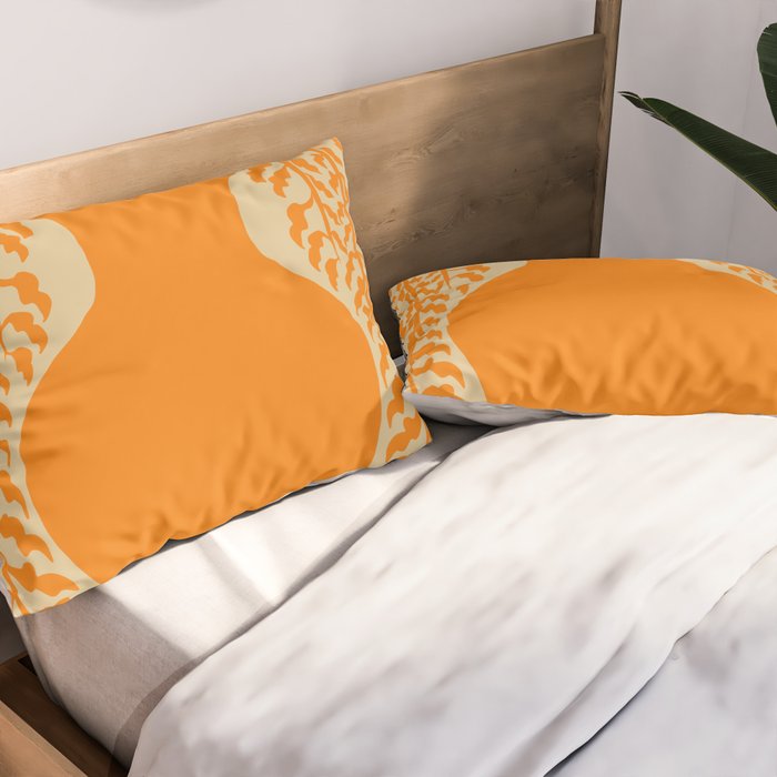Floral fern Pottery  Pillow Sham Gallery Image 2