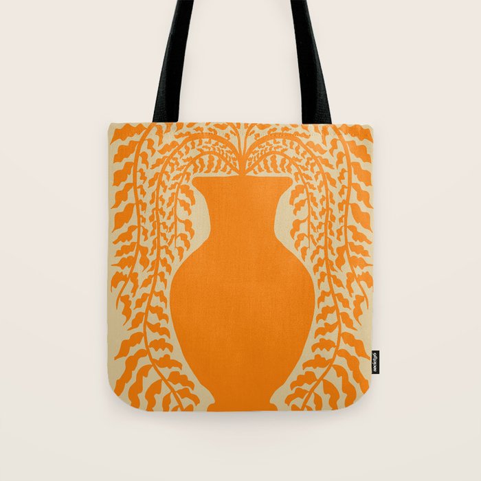 Floral fern Pottery  Tote Bag Gallery Image 1